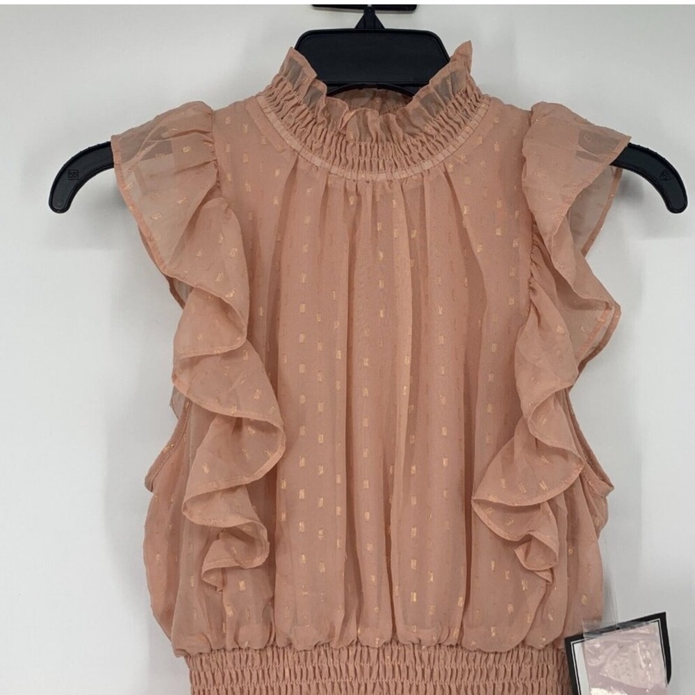 Avec Les Filles Blush Ruffled Maxi Dress - Picture 3 of 5